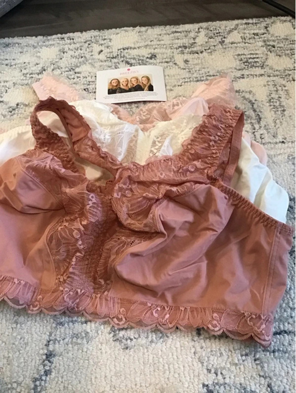 Breezies bras, 2x, set of 3, new, unlined soft support